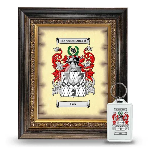 Luk Framed Coat of Arms and Keychain - Heirloom
