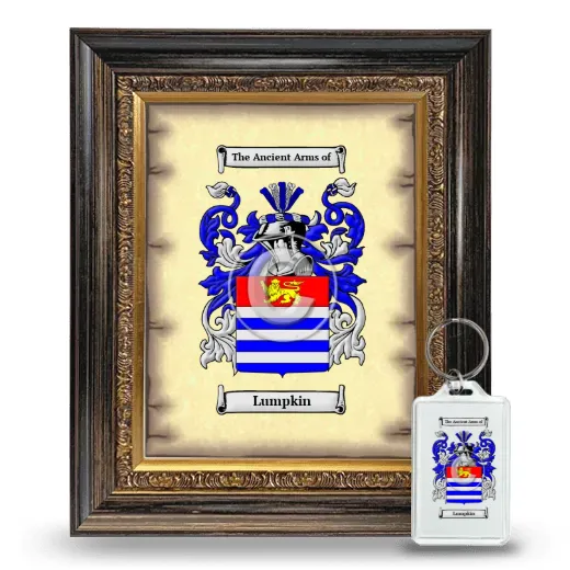 Lumpkin Framed Coat of Arms and Keychain - Heirloom