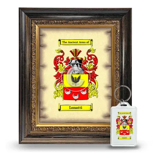 Lunatti Framed Coat of Arms and Keychain - Heirloom