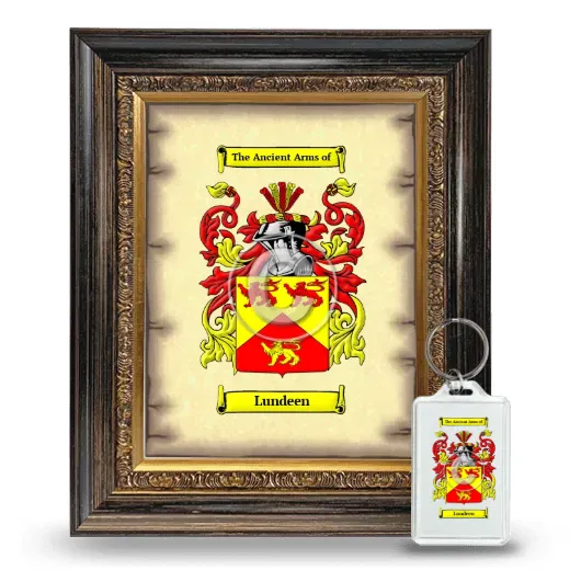 Lundeen Framed Coat of Arms and Keychain - Heirloom