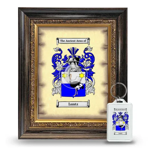 Luntz Framed Coat of Arms and Keychain - Heirloom