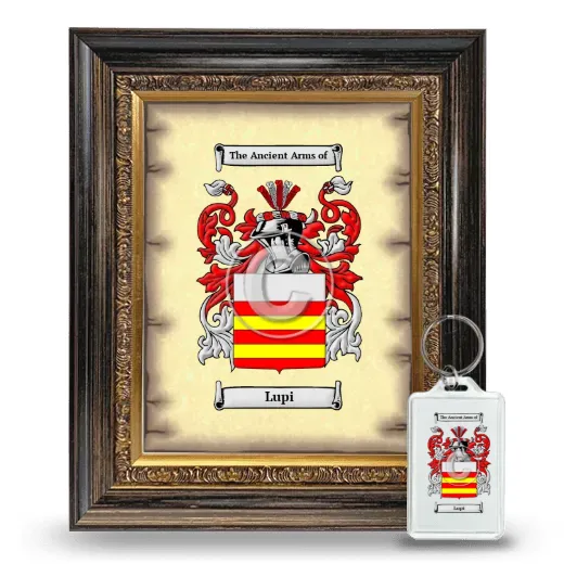 Lupi Framed Coat of Arms and Keychain - Heirloom