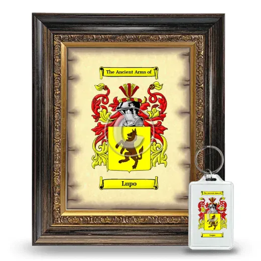 Lupo Framed Coat of Arms and Keychain - Heirloom