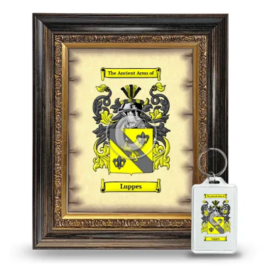Luppes Framed Coat of Arms and Keychain - Heirloom