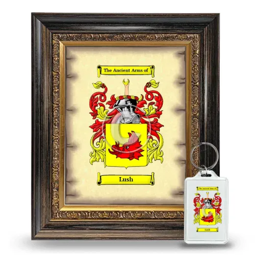 Lush Framed Coat of Arms and Keychain - Heirloom