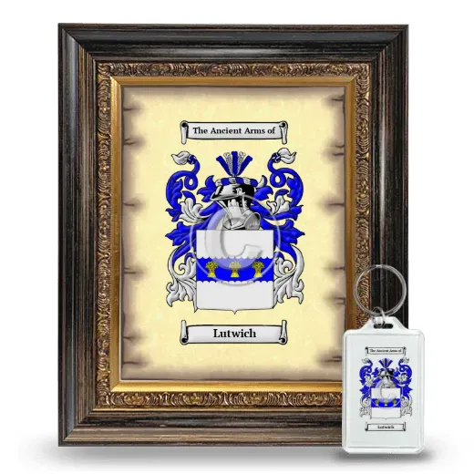 Lutwich Framed Coat of Arms and Keychain - Heirloom
