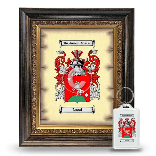 Luzzi Framed Coat of Arms and Keychain - Heirloom