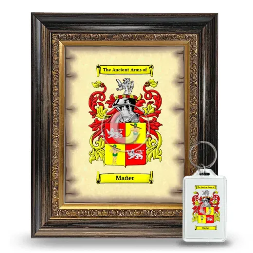 Mañer Framed Coat of Arms and Keychain - Heirloom
