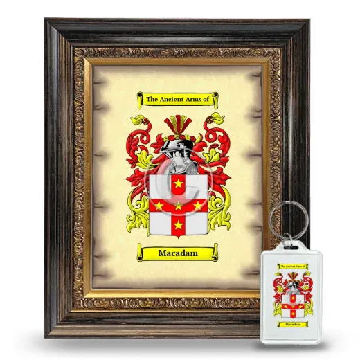 Macadam Framed Coat of Arms and Keychain - Heirloom