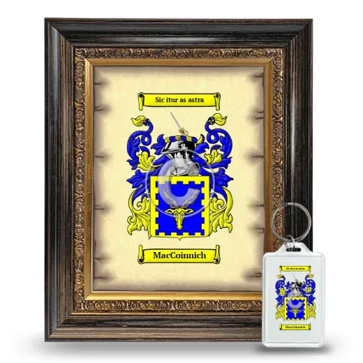 MacCoinnich Framed Coat of Arms and Keychain - Heirloom