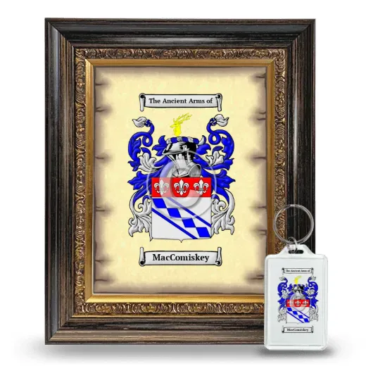 MacComiskey Framed Coat of Arms and Keychain - Heirloom