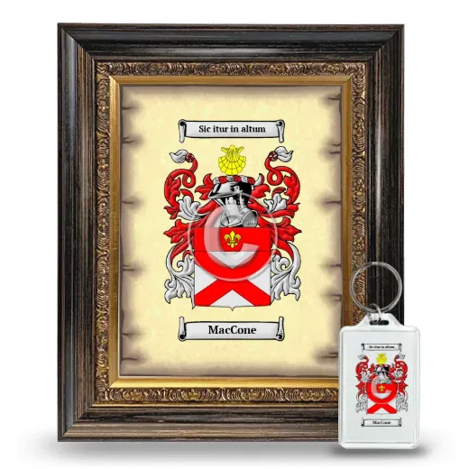 MacCone Framed Coat of Arms and Keychain - Heirloom