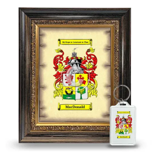 MacDonald Framed Coat of Arms and Keychain - Heirloom