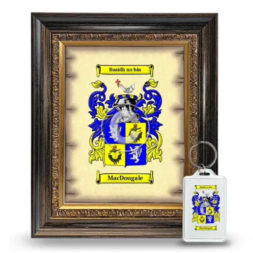 MacDougale Framed Coat of Arms and Keychain - Heirloom