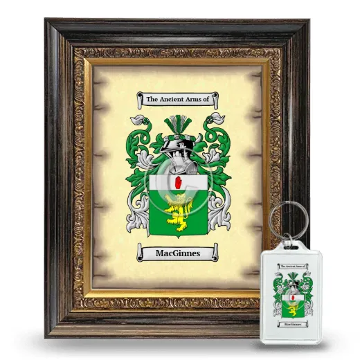 MacGinnes Framed Coat of Arms and Keychain - Heirloom