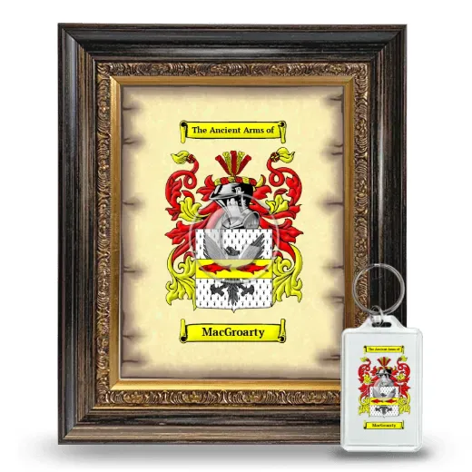 MacGroarty Framed Coat of Arms and Keychain - Heirloom