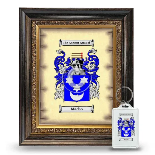 Macho Framed Coat of Arms and Keychain - Heirloom