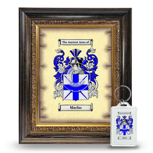 Macho Framed Coat of Arms and Keychain - Heirloom