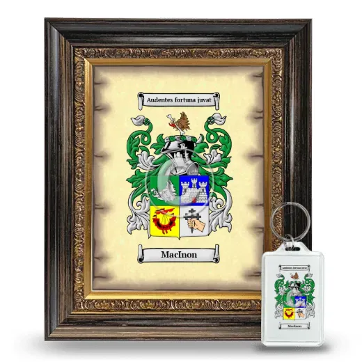 MacInon Framed Coat of Arms and Keychain - Heirloom