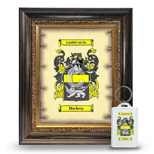 Mackesy Framed Coat of Arms and Keychain - Heirloom