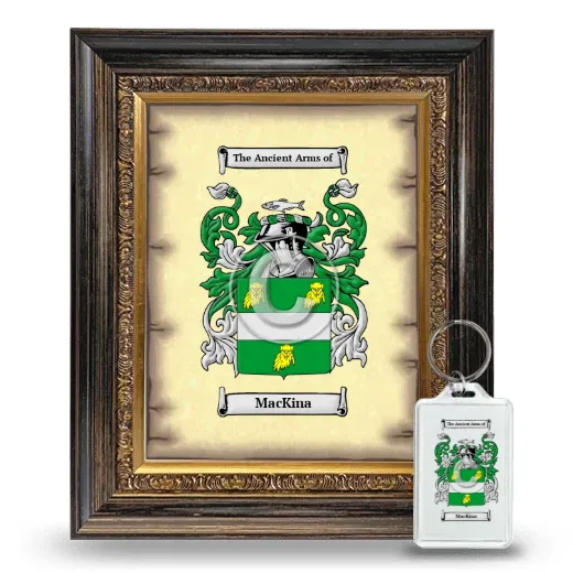 MacKina Framed Coat of Arms and Keychain - Heirloom