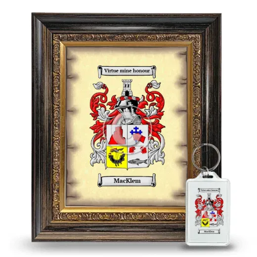 MacKlem Framed Coat of Arms and Keychain - Heirloom