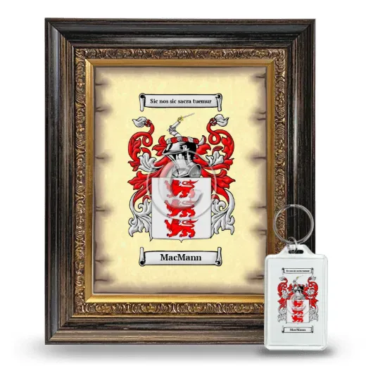 MacMann Framed Coat of Arms and Keychain - Heirloom