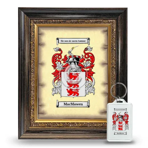 MacMawen Framed Coat of Arms and Keychain - Heirloom
