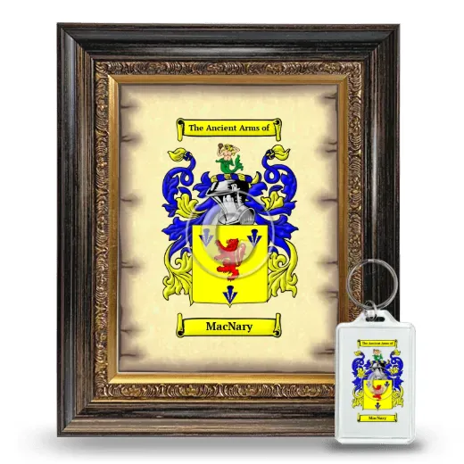 MacNary Framed Coat of Arms and Keychain - Heirloom