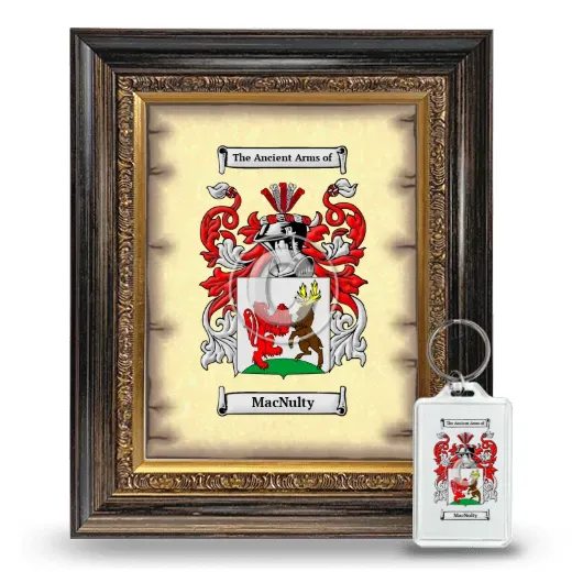 MacNulty Framed Coat of Arms and Keychain - Heirloom