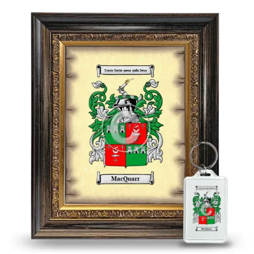 MacQuarr Framed Coat of Arms and Keychain - Heirloom