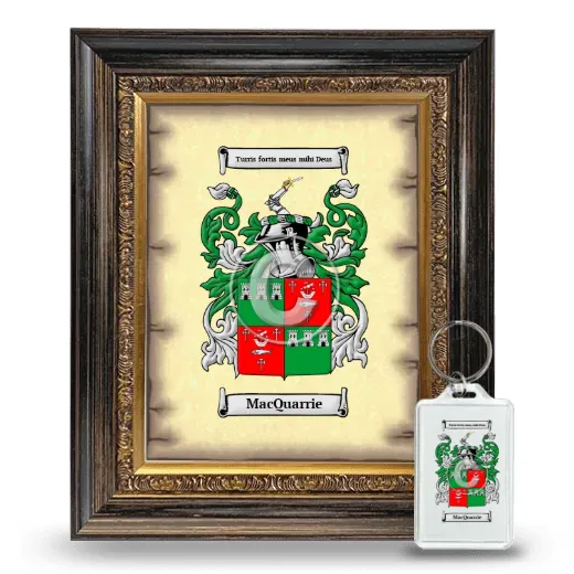 MacQuarrie Framed Coat of Arms and Keychain - Heirloom