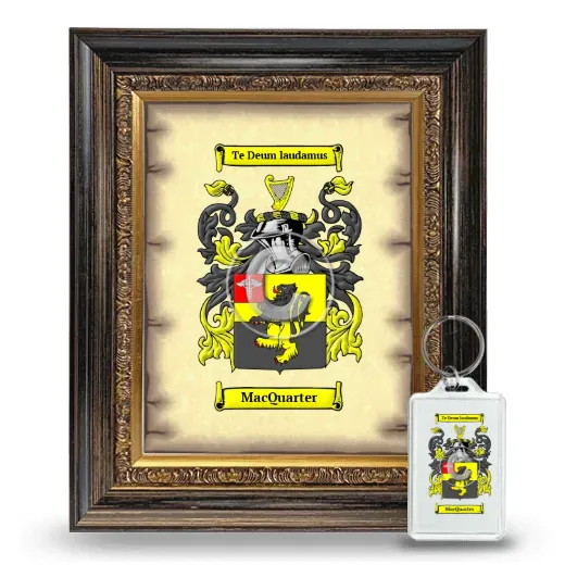 MacQuarter Framed Coat of Arms and Keychain - Heirloom