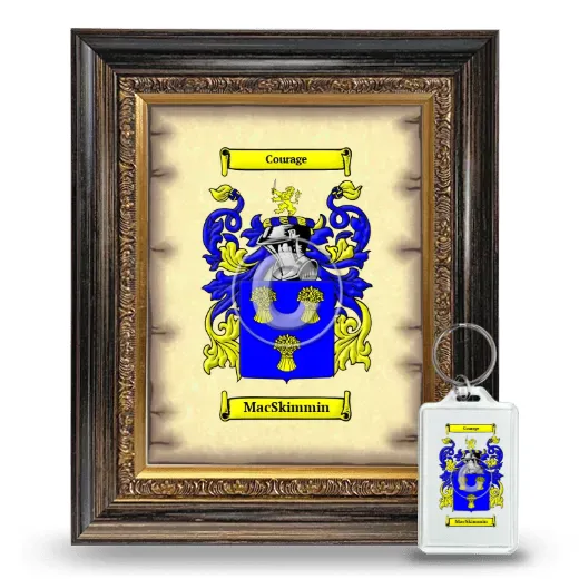 Macskimmin Framed Coat of Arms and Keychain - Heirloom