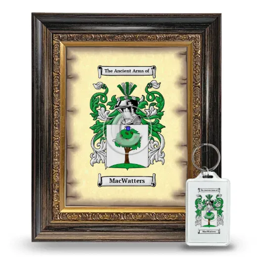 MacWatters Framed Coat of Arms and Keychain - Heirloom