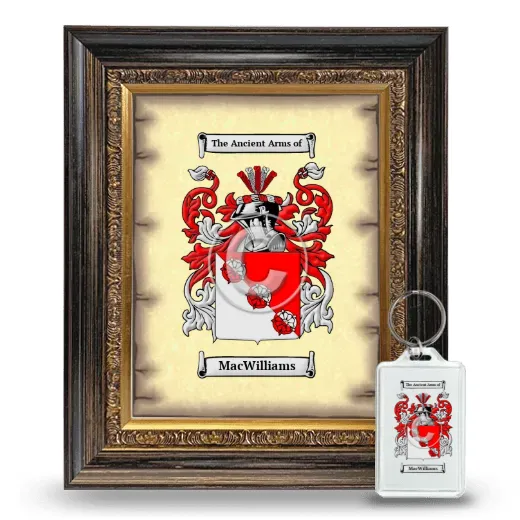 MacWilliams Framed Coat of Arms and Keychain - Heirloom