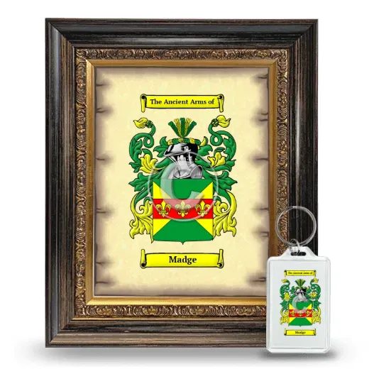 Madge Framed Coat of Arms and Keychain - Heirloom