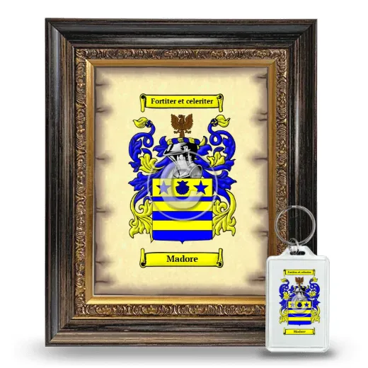 Madore Framed Coat of Arms and Keychain - Heirloom