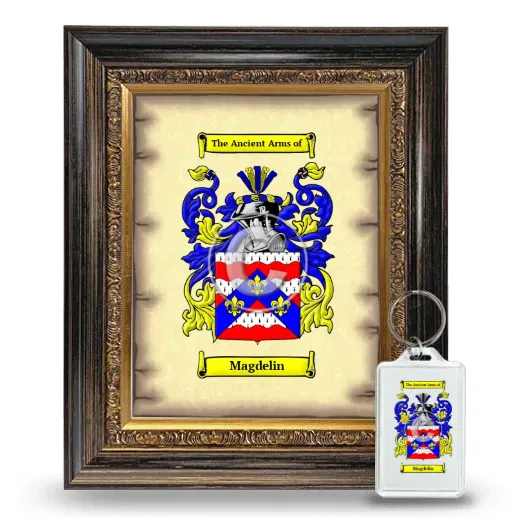 Magdelin Framed Coat of Arms and Keychain - Heirloom