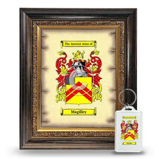 Magilley Framed Coat of Arms and Keychain - Heirloom