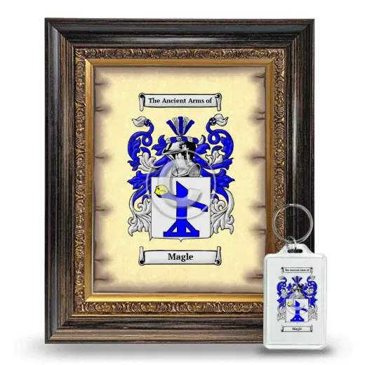 Magle Framed Coat of Arms and Keychain - Heirloom