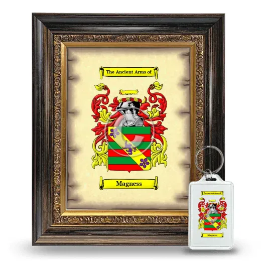 Magness Framed Coat of Arms and Keychain - Heirloom