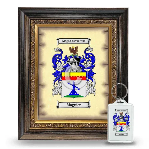 Magnier Framed Coat of Arms and Keychain - Heirloom