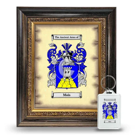 Mais Framed Coat of Arms and Keychain - Heirloom