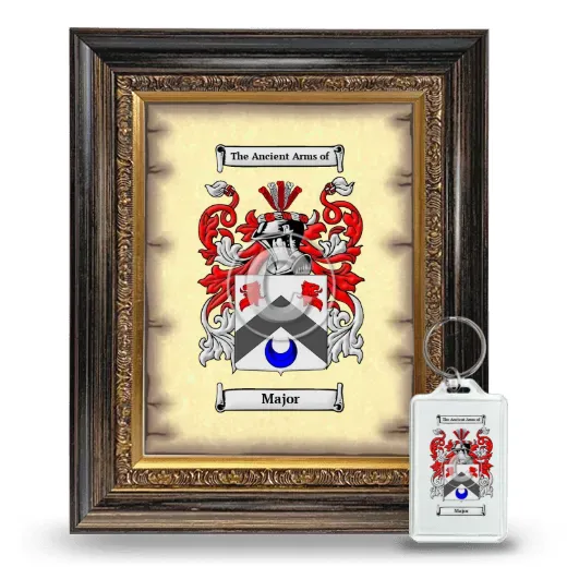 Major Framed Coat of Arms and Keychain - Heirloom