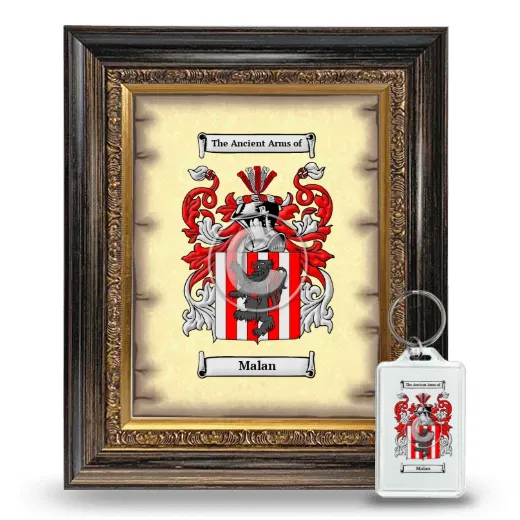 Malan Framed Coat of Arms and Keychain - Heirloom