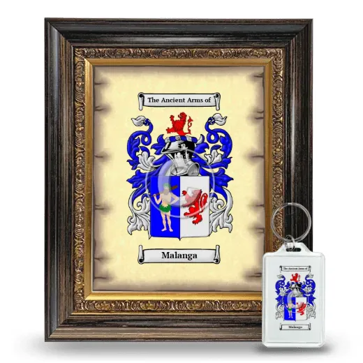 Malanga Framed Coat of Arms and Keychain - Heirloom