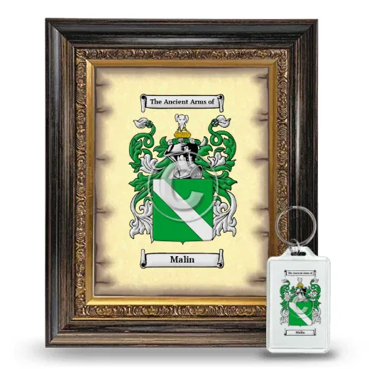 Malin Framed Coat of Arms and Keychain - Heirloom