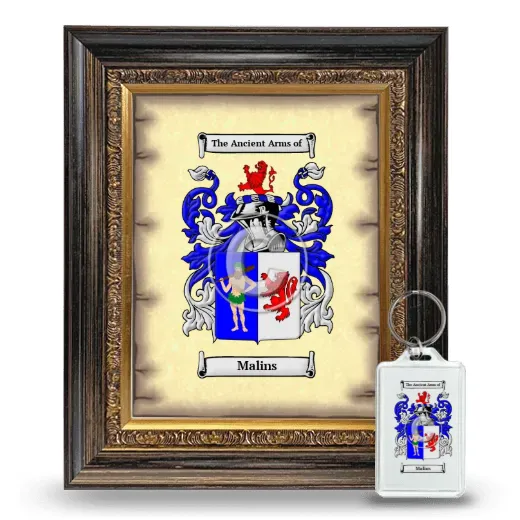 Malins Framed Coat of Arms and Keychain - Heirloom