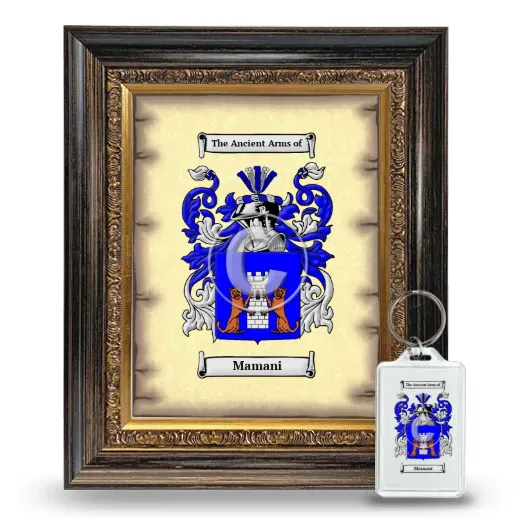 Mamani Framed Coat of Arms and Keychain - Heirloom
